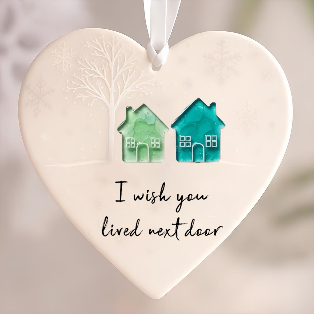 Heart-Shaped Sea Glass HANGING ORNAMENT