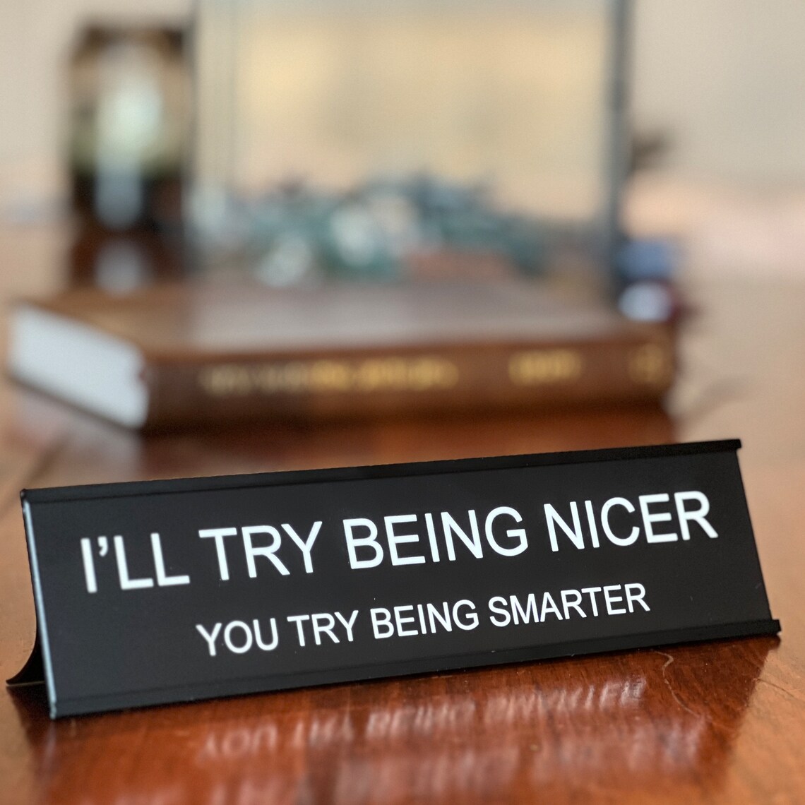 Funny Desk Plate Office Decor