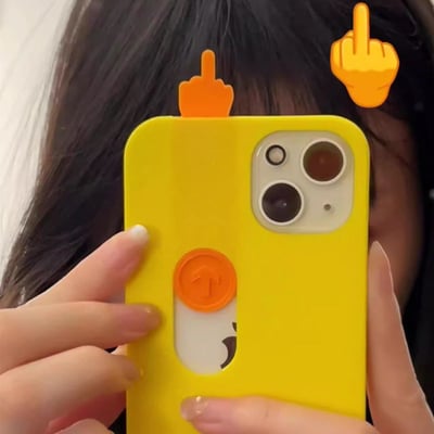 3D Printed Middle Finger Sliding Phone Case