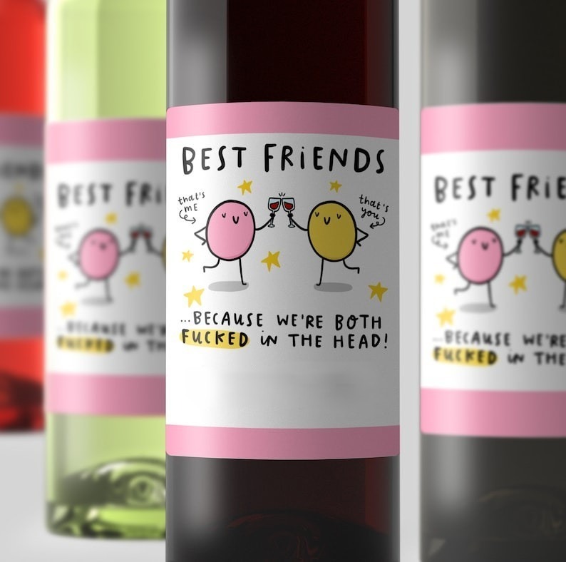Funny Gift For Friend A Birthday Gift Wine Label (3 PCS/PACK)