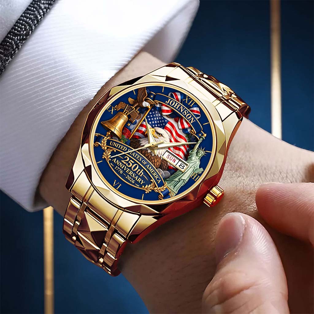 Personalized United State 250th Anniversary Alloy Luxury Quartz Watch