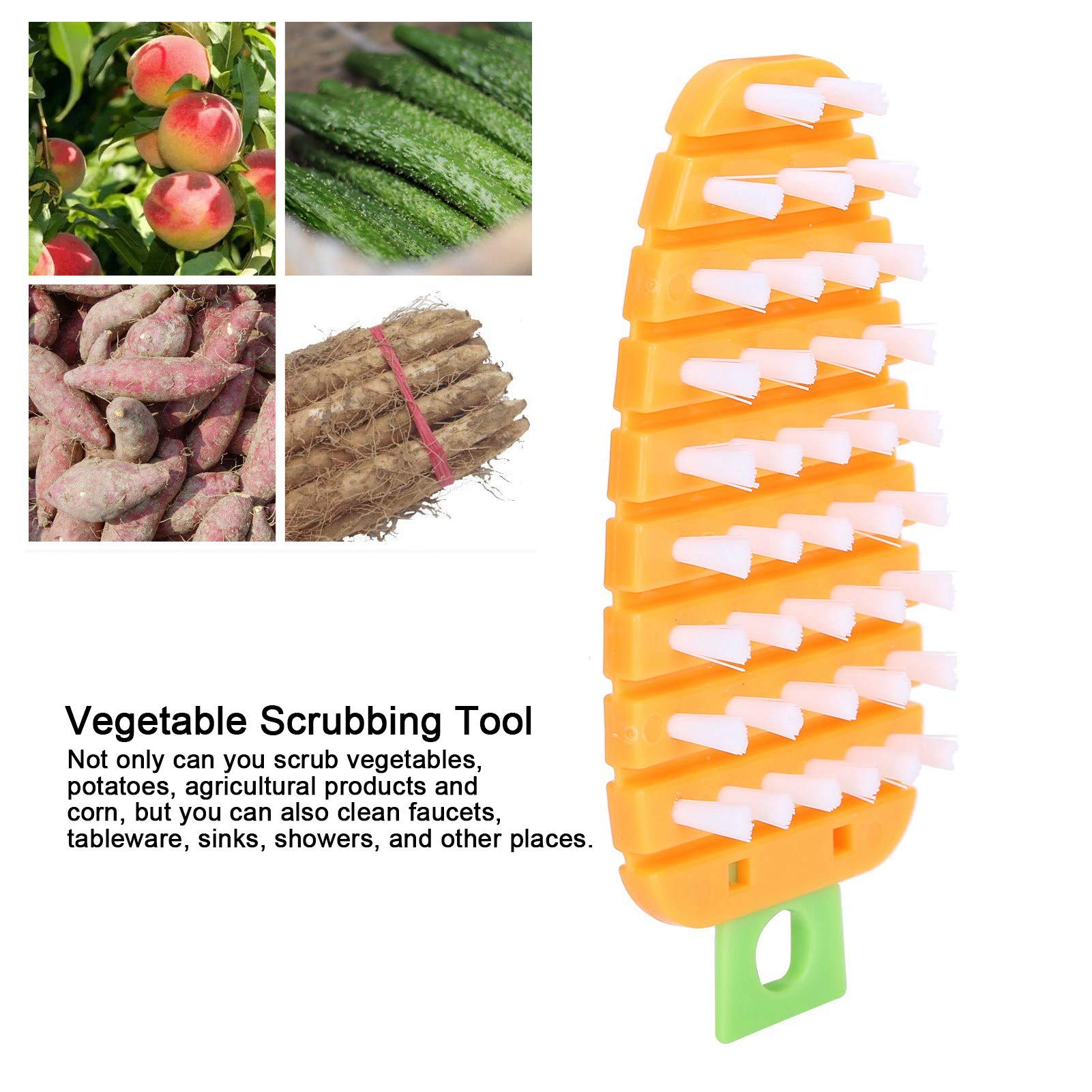 Multiple Segments are Bendable Fruit Vegetable Cleaning Brush