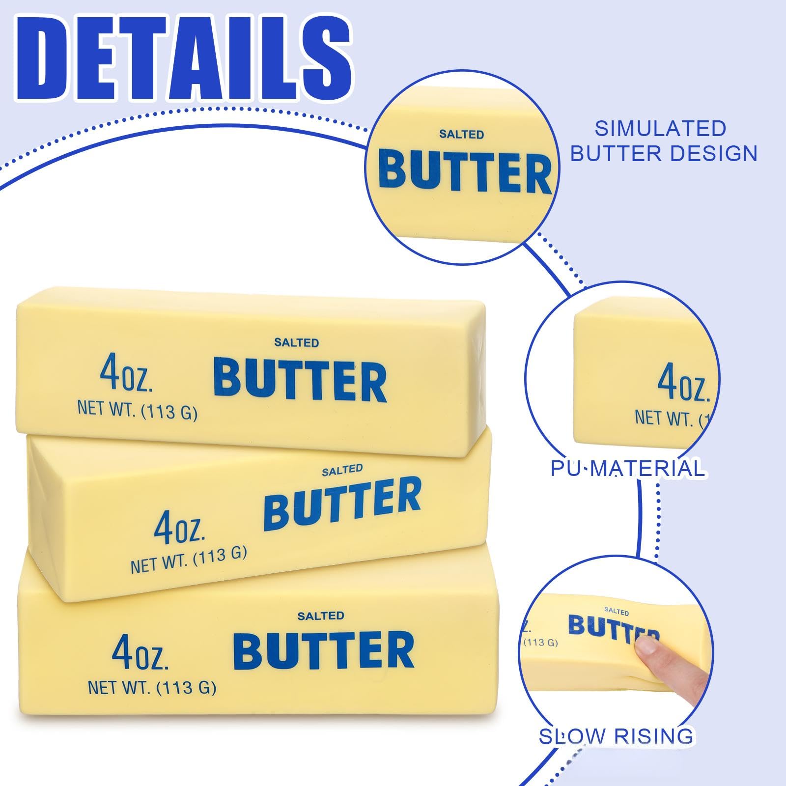 Ultra-Realistic Butter Squishy - 4oz Slow Rise Stress Relief Toy