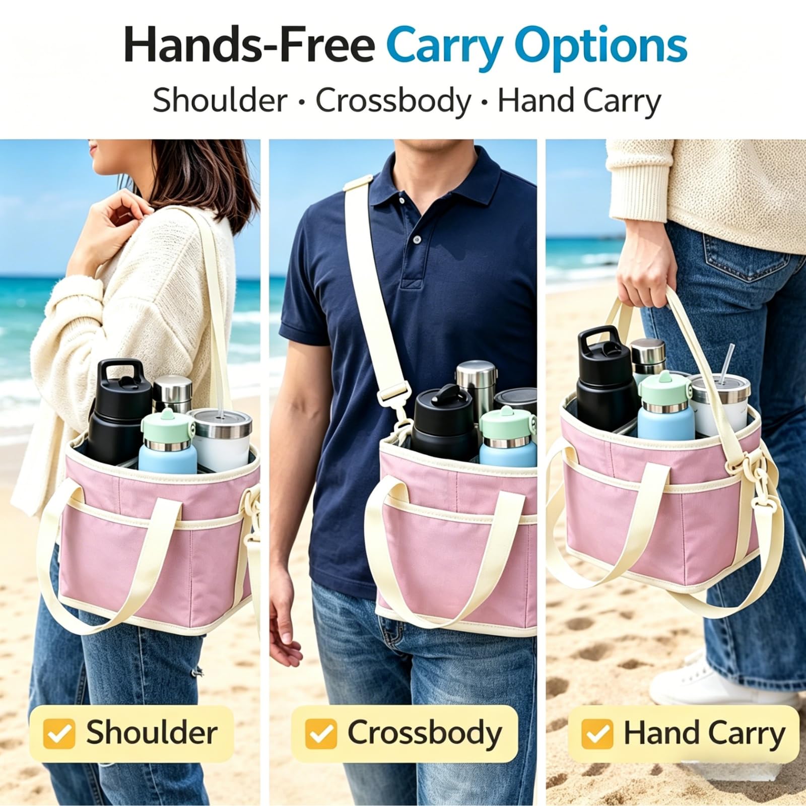 Insulated Drink Carrier Bag for 4 Cups