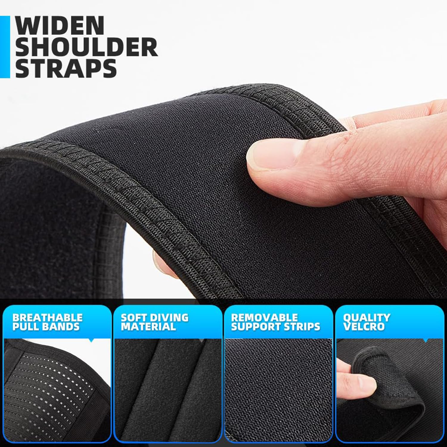 Breathable adjustable posture strap