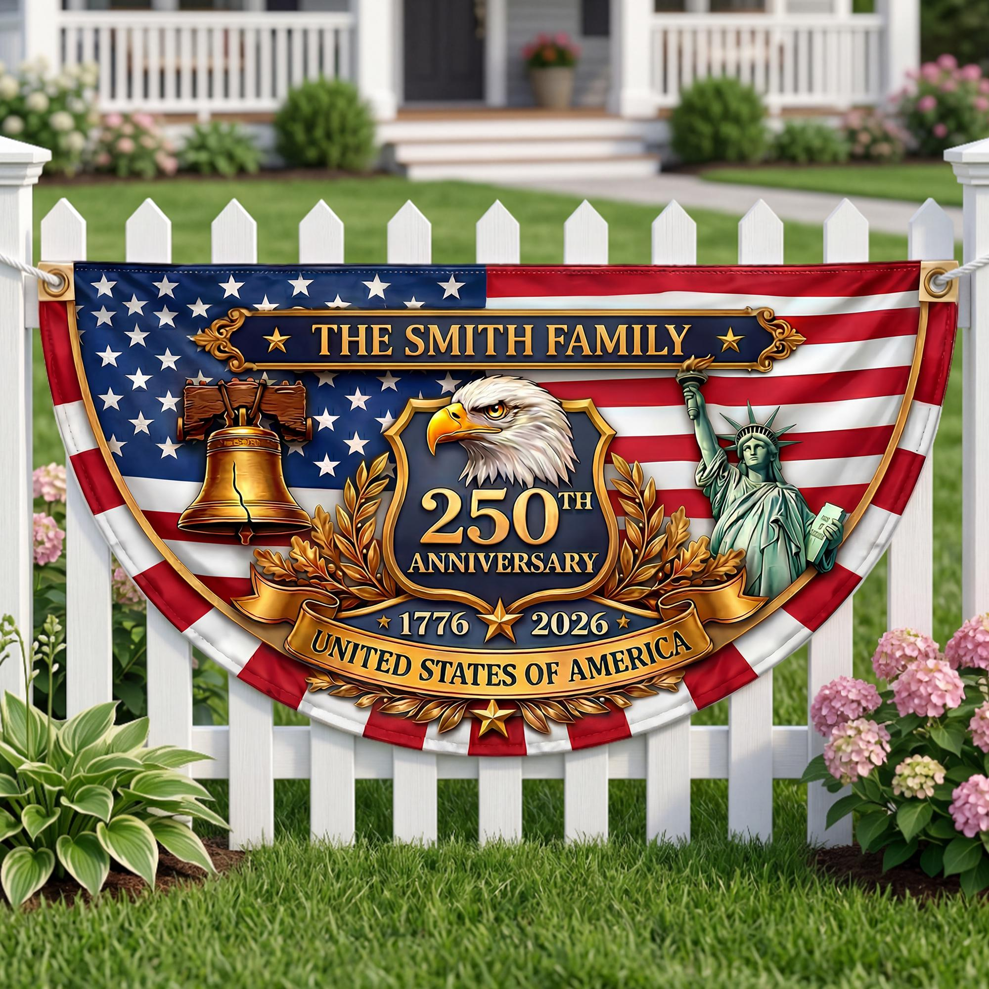 Personalized 250th Anniversary American Garden Flag