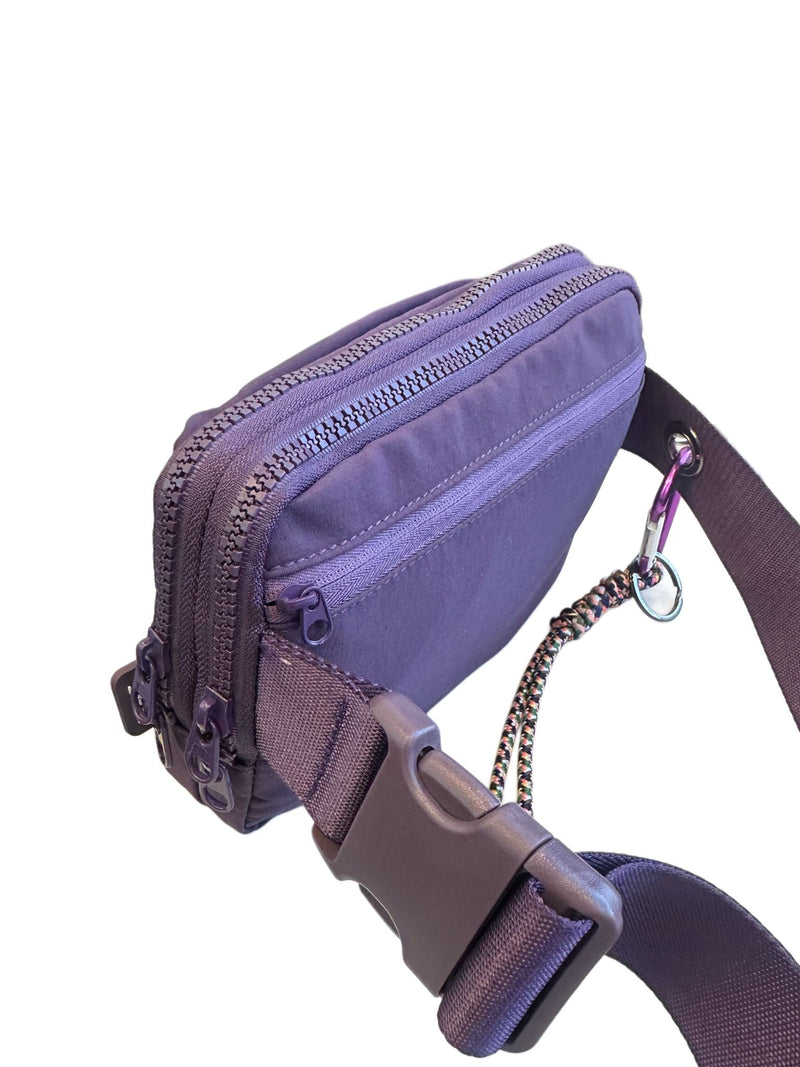 Multi-Pocket Crossbody Bag with Keychain