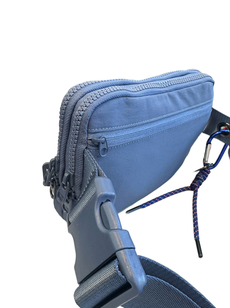 Multi-Pocket Crossbody Bag with Keychain