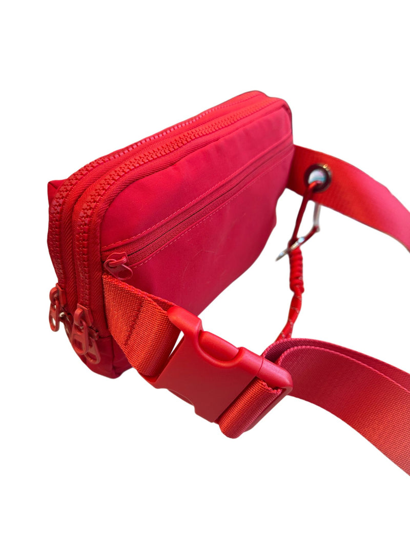 Multi-Pocket Crossbody Bag with Keychain