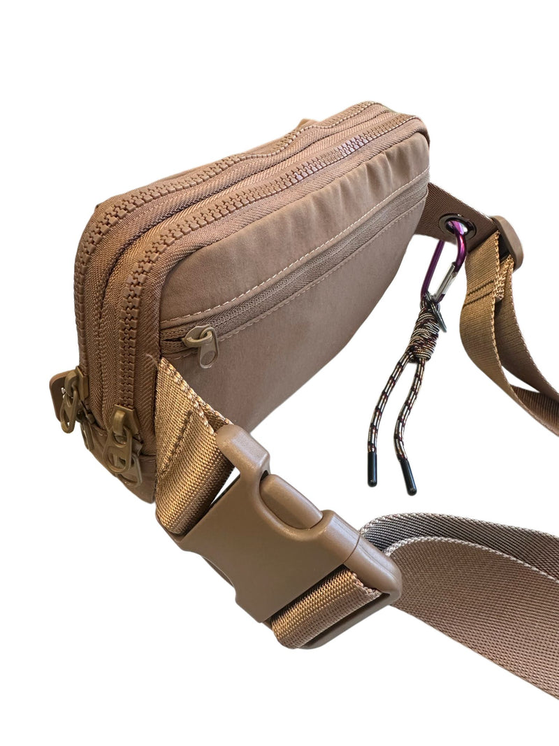 Multi-Pocket Crossbody Bag with Keychain