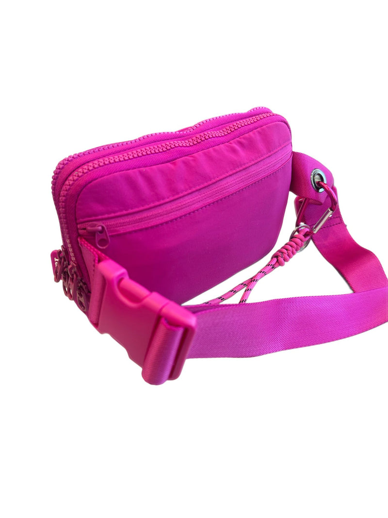 Multi-Pocket Crossbody Bag with Keychain