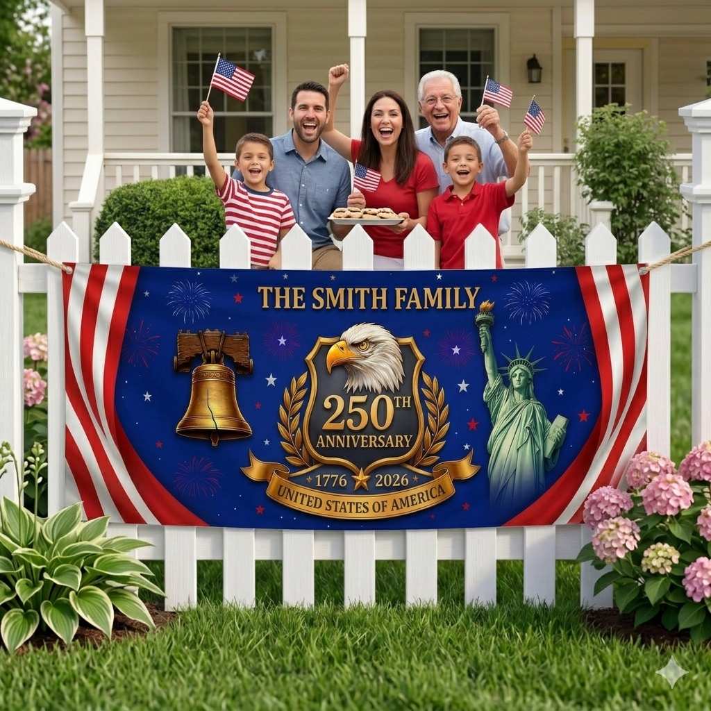 Personalized 250th Anniversary American Garden Flag