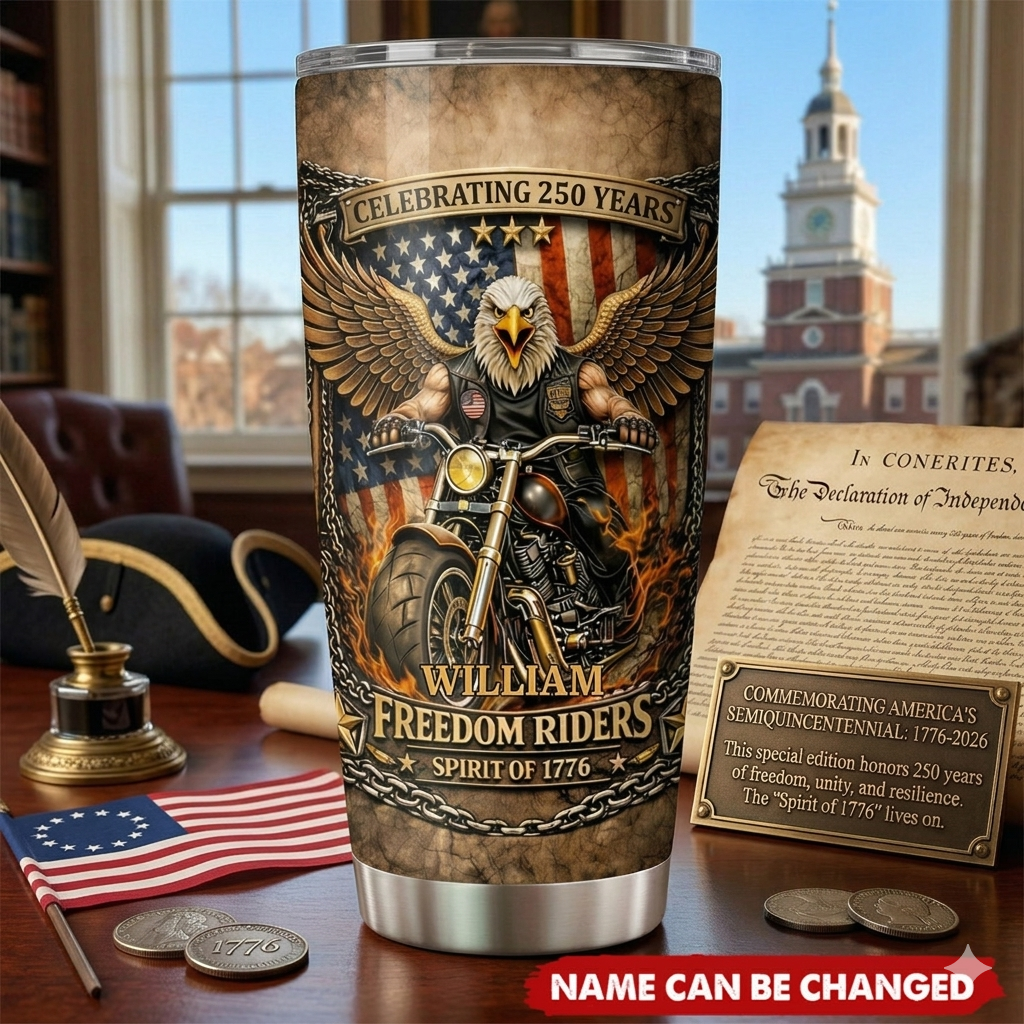 Personalized Freedom Riders Tumbler