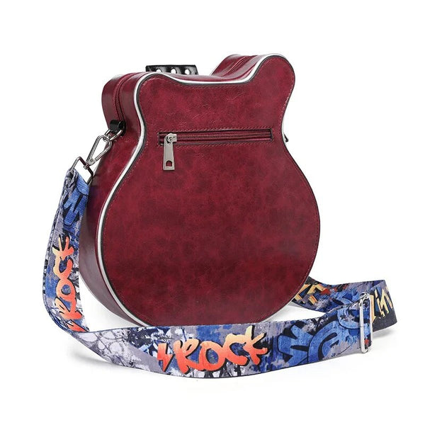 Bag Vintage Guitar-Shaped Crossbody - PU Leather