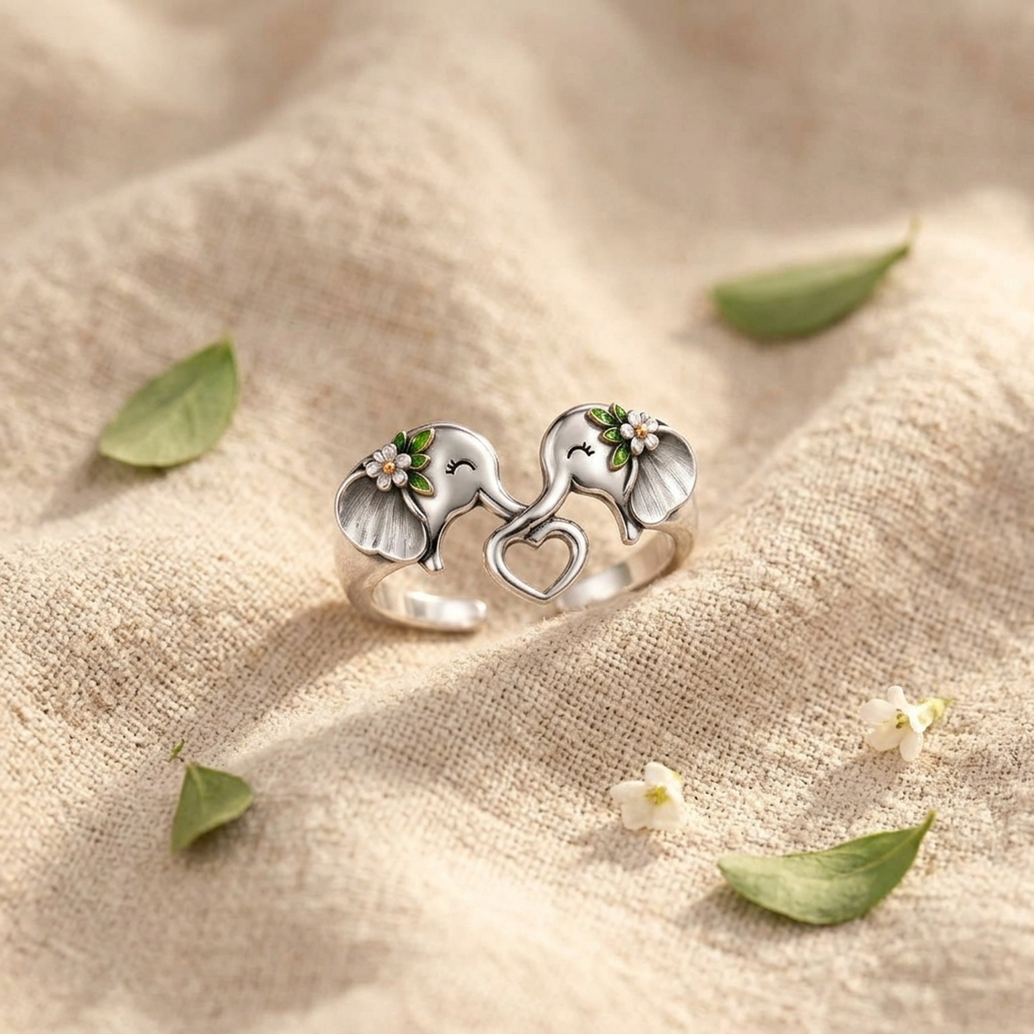 Two Elephants Love Loyalty & Sisterhood Ring | Gift For Best Friend Soul Sister