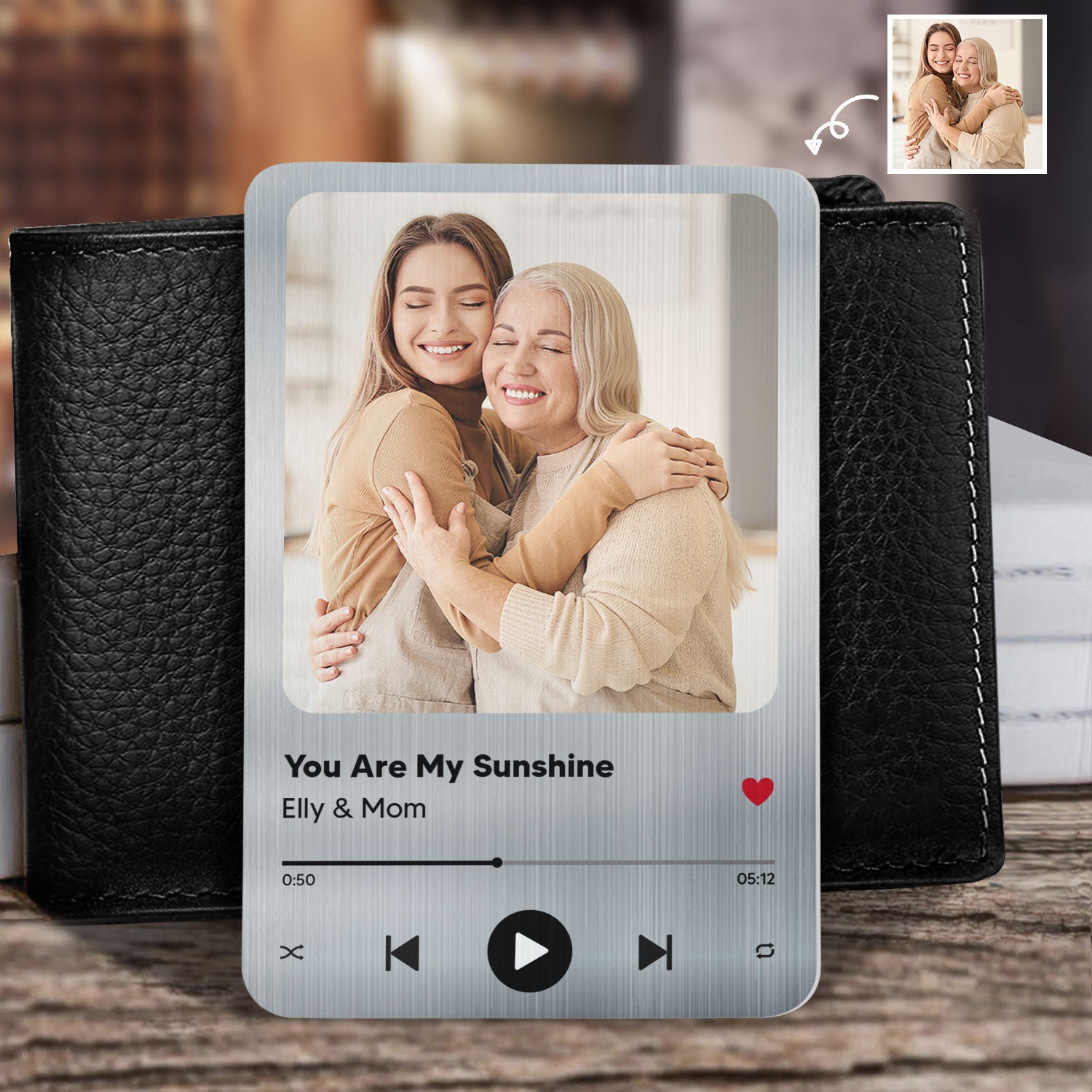 Custom Photo Song - Birthday, Loving Gift For Mom Personalized Aluminum Wallet Card