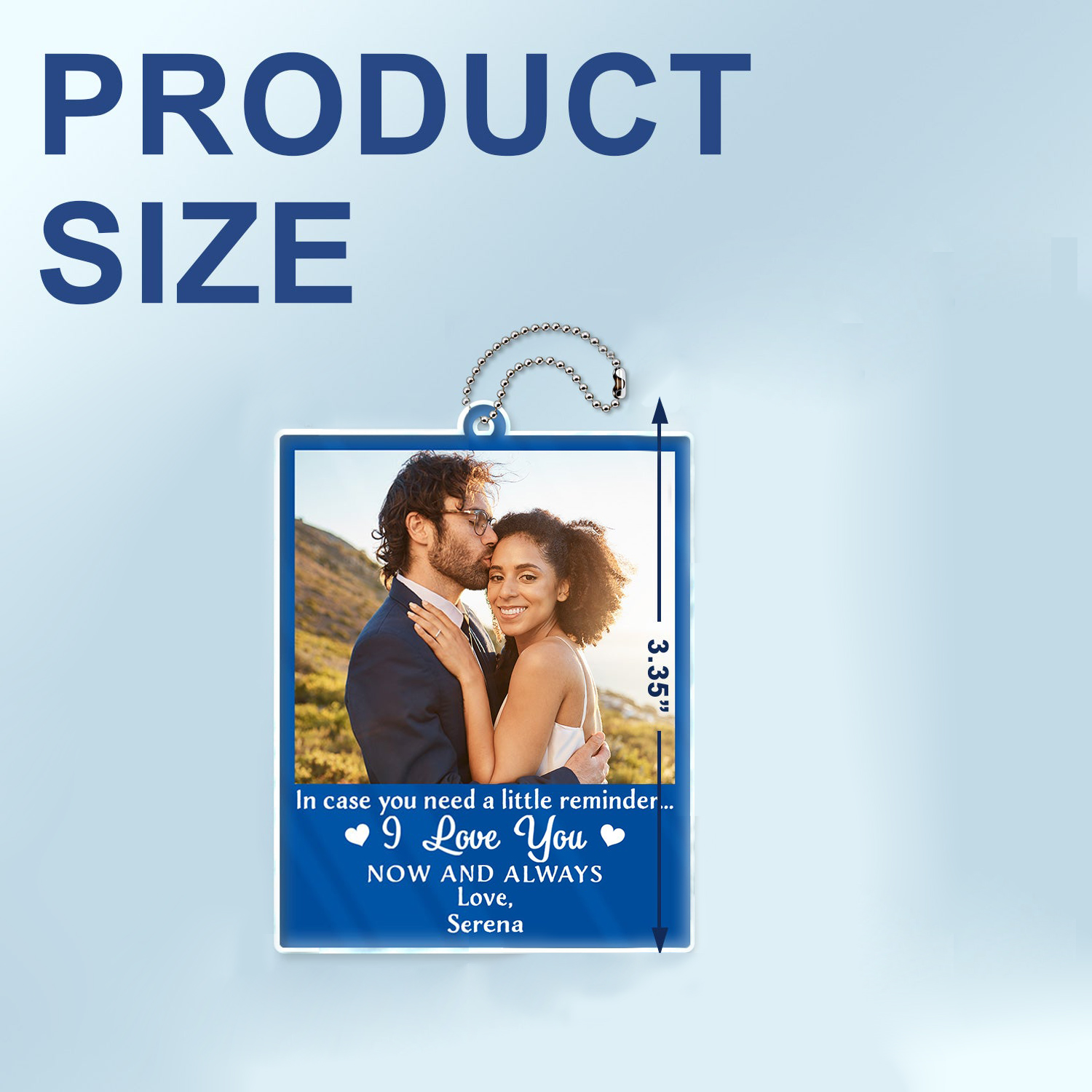 Custom Photo In Case You Need A Little Reminder - Gift For Couples, Husband, Wife - Personalized Acrylic Car Hanger