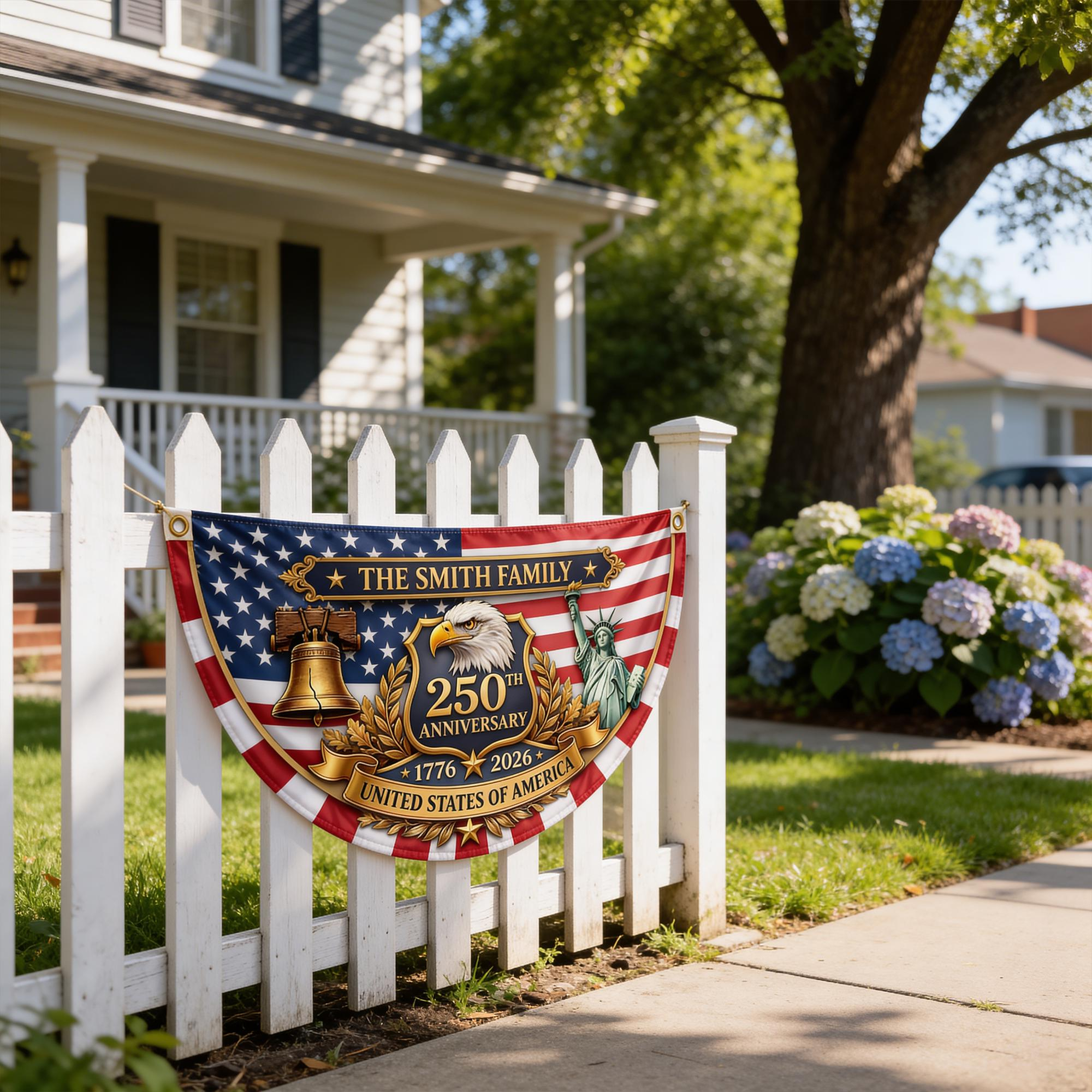 Personalized 250th Anniversary American Garden Flag
