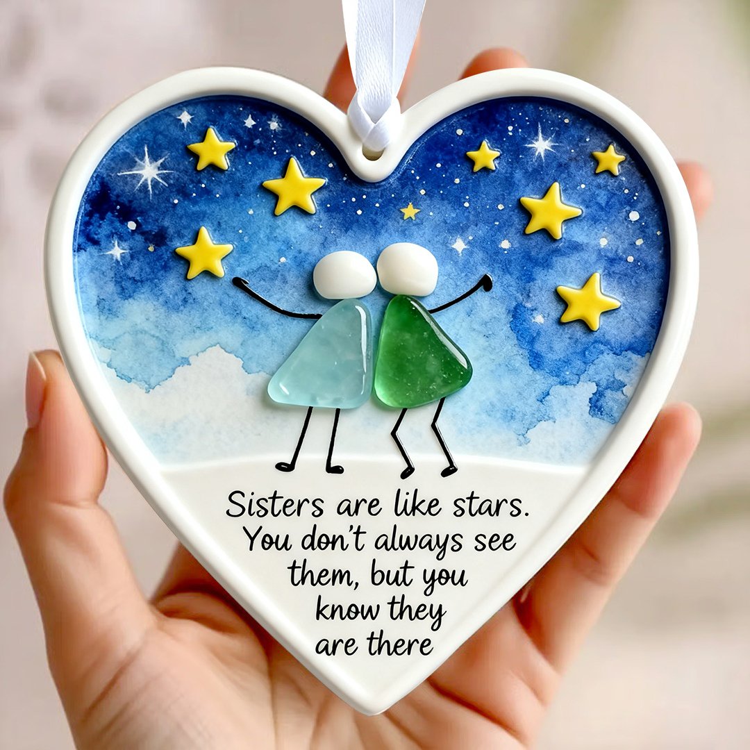 🌊LAST DAY 49% OFF - 👩🏻‍🤝‍👩🏻Sisterhood Sea Glass Friendship Decor