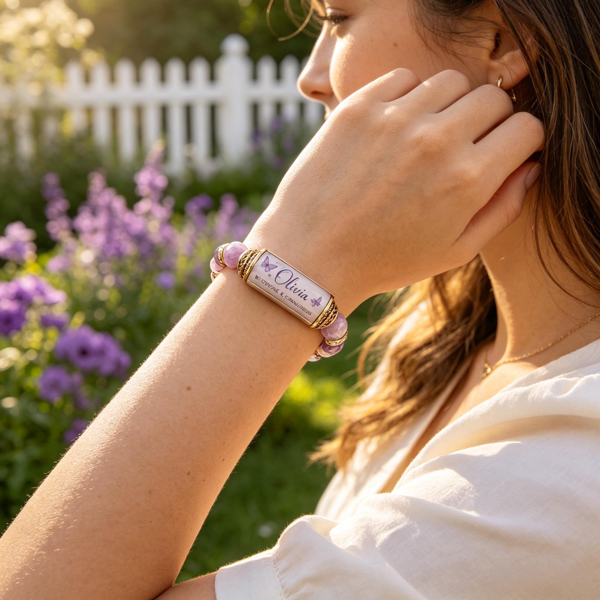 Personalized Butterfly Blessing Bracelet with Giftbox