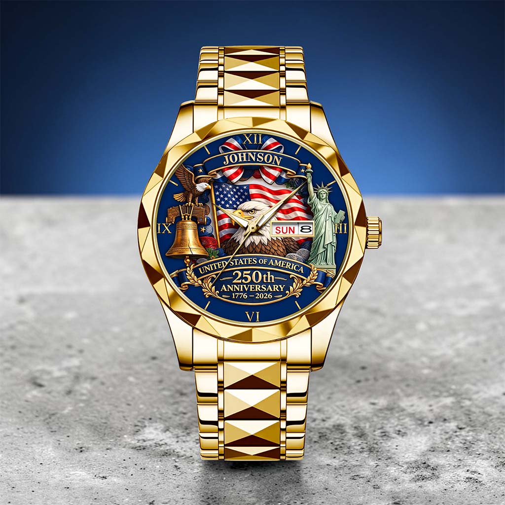 Personalized United State 250th Anniversary Alloy Luxury Quartz Watch