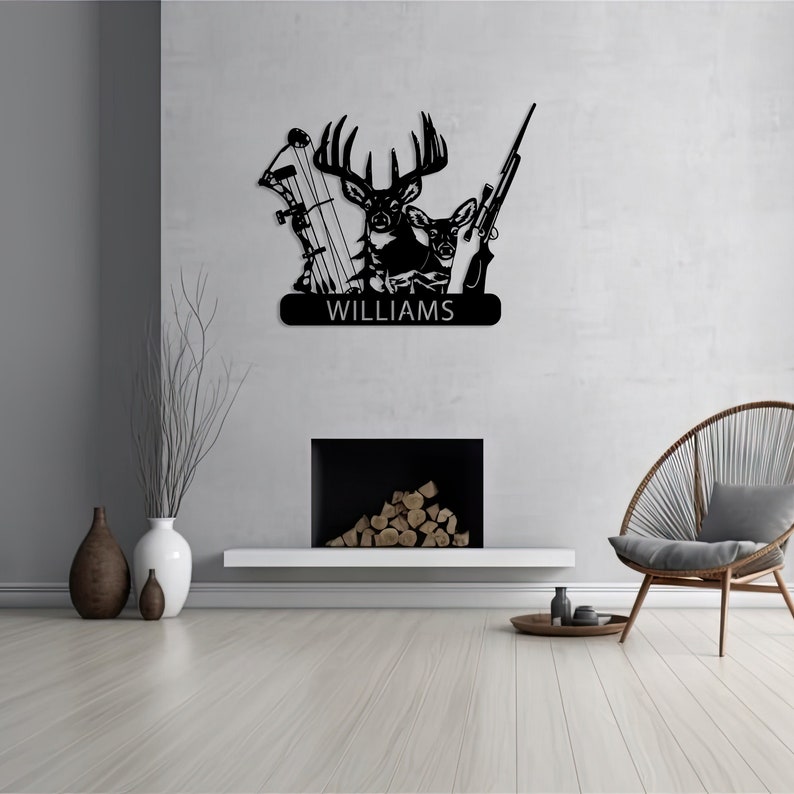 Custom Deer Hunter Metal Sign