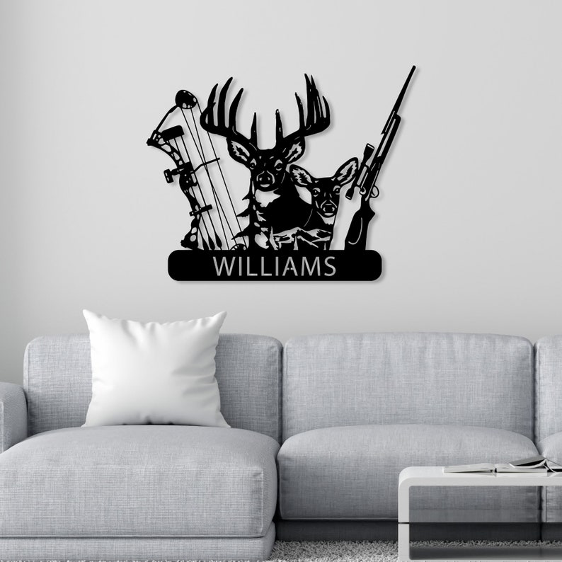 Custom Deer Hunter Metal Sign