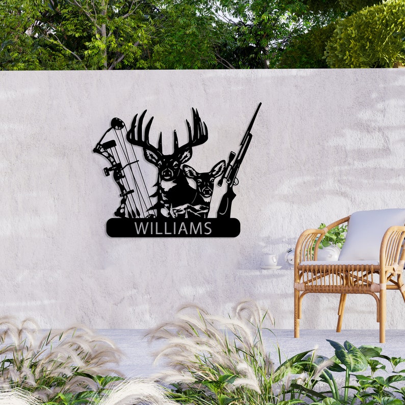 Custom Deer Hunter Metal Sign