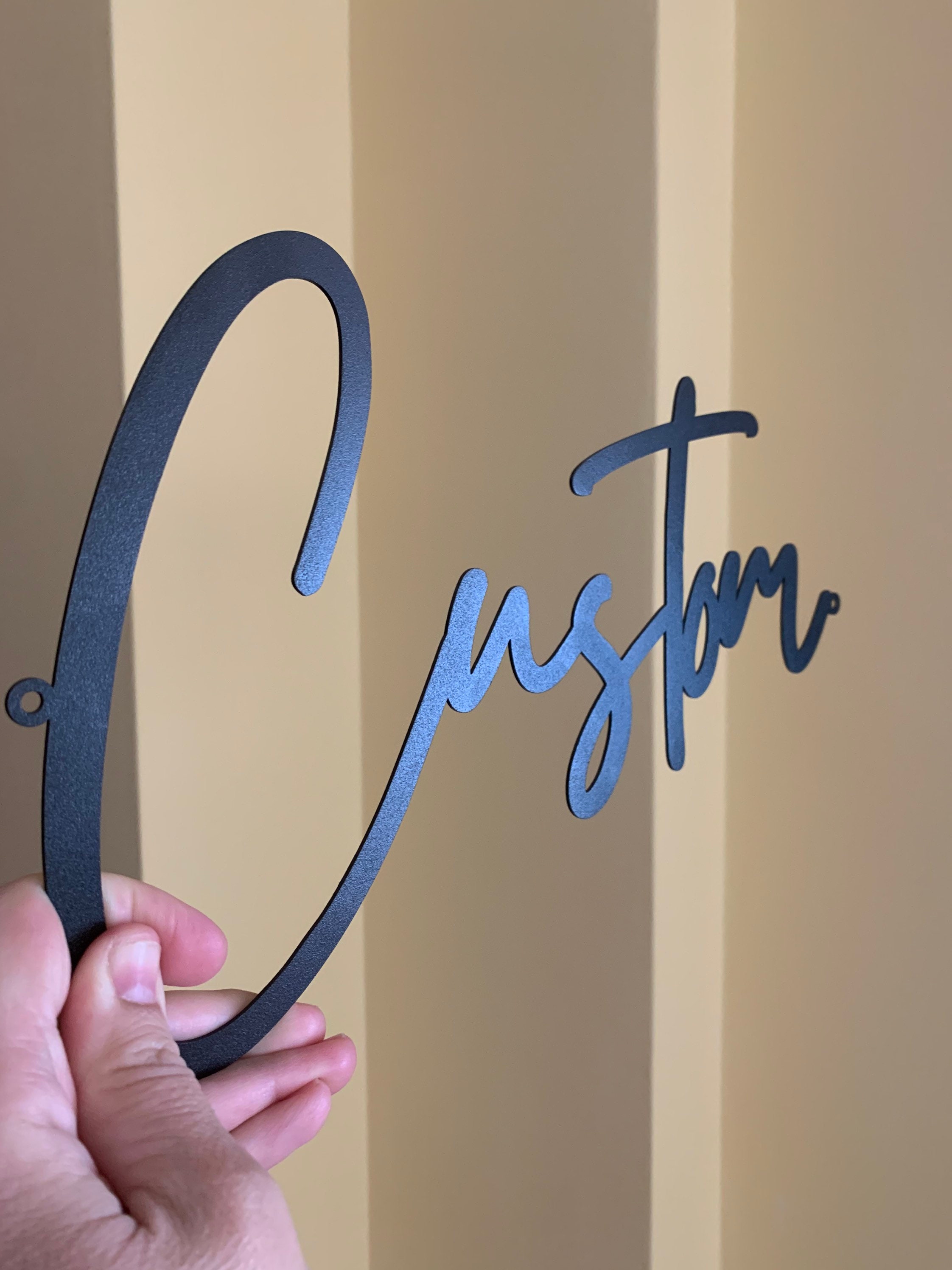 Personalized Metal Words Custom Design