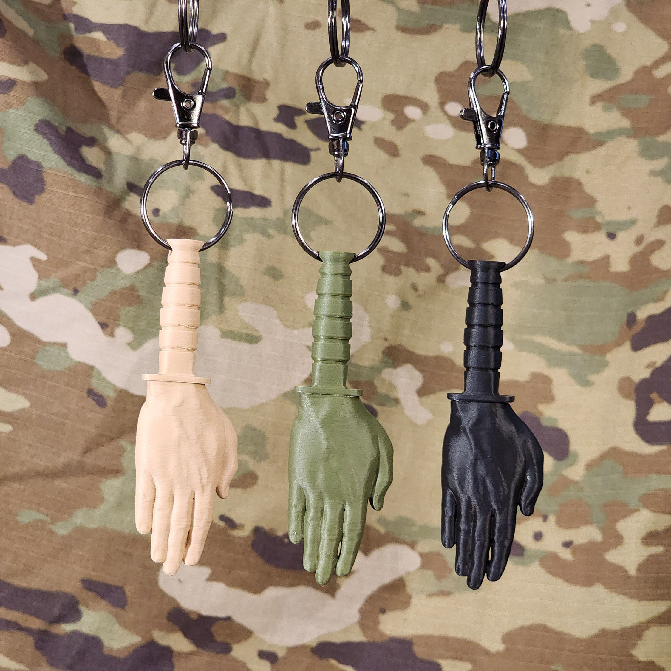 Knife Hand Keychain - Great Military gift for Army, Marines, Navy, Airforce