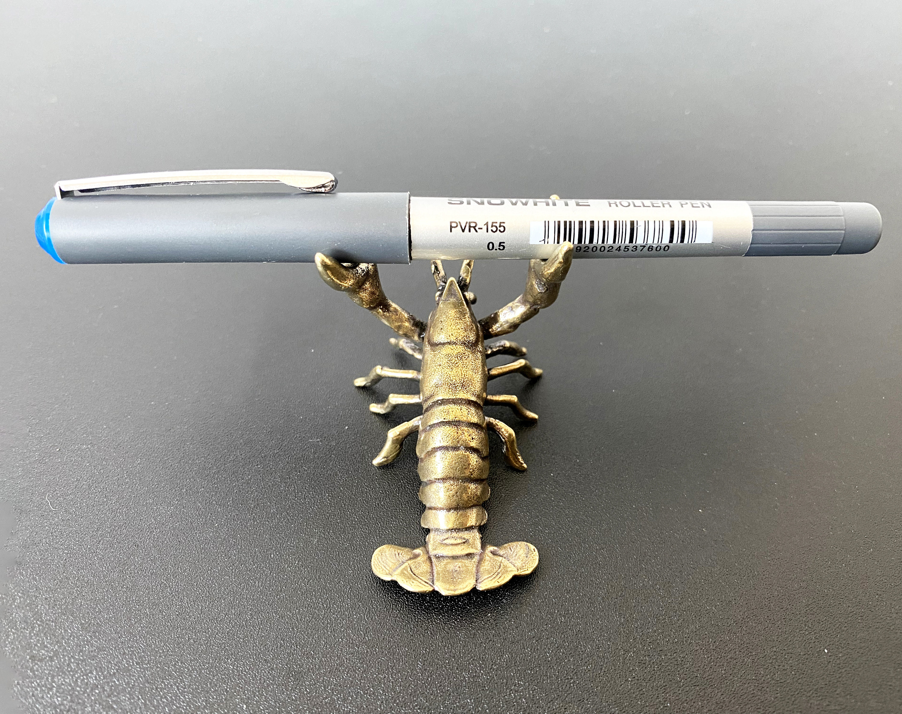 Brass Crab Pen Holder Gift For Crab Lovers Lobster
