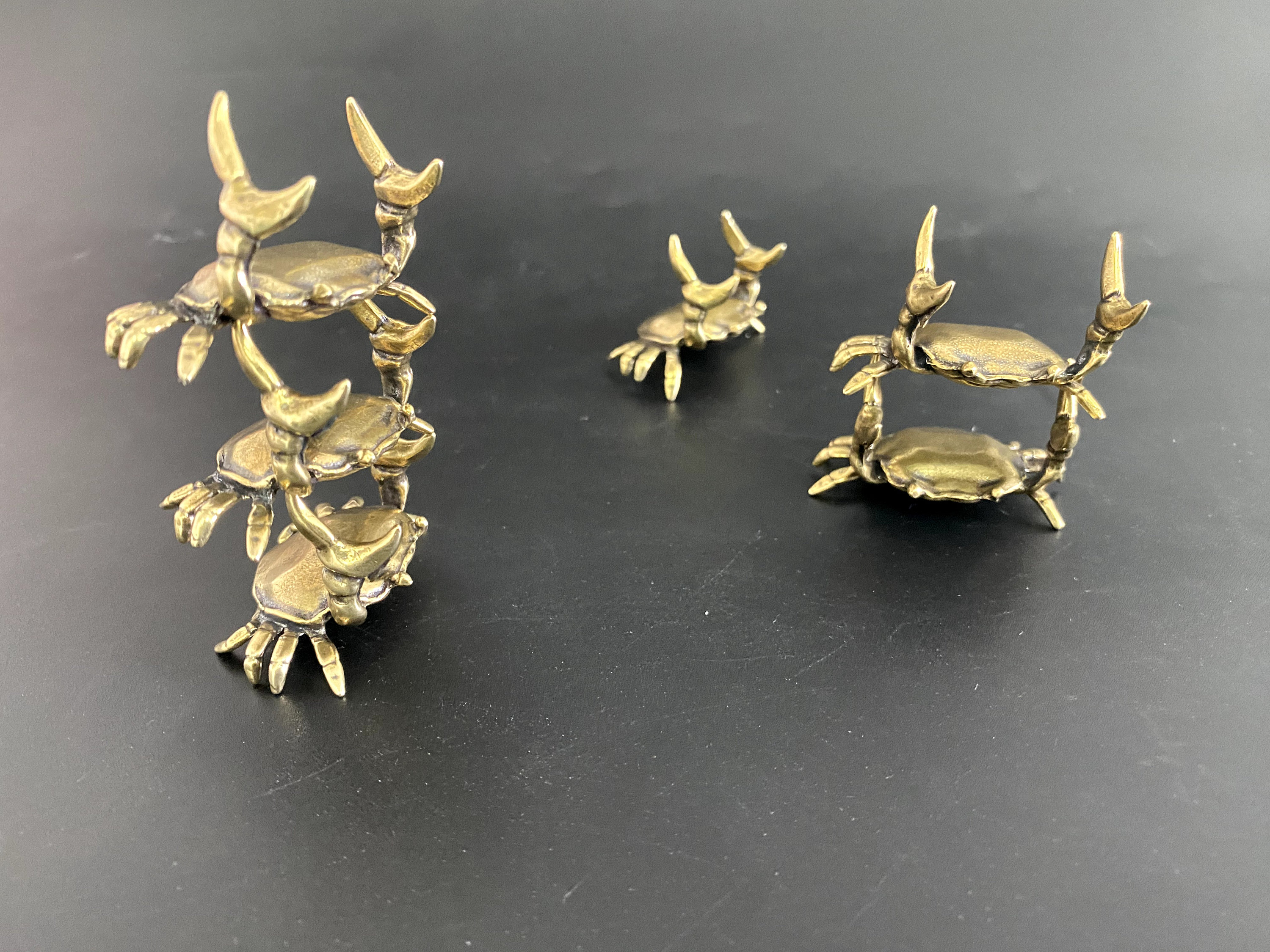 Brass Crab Pen Holder Gift For Crab Lovers Lobster
