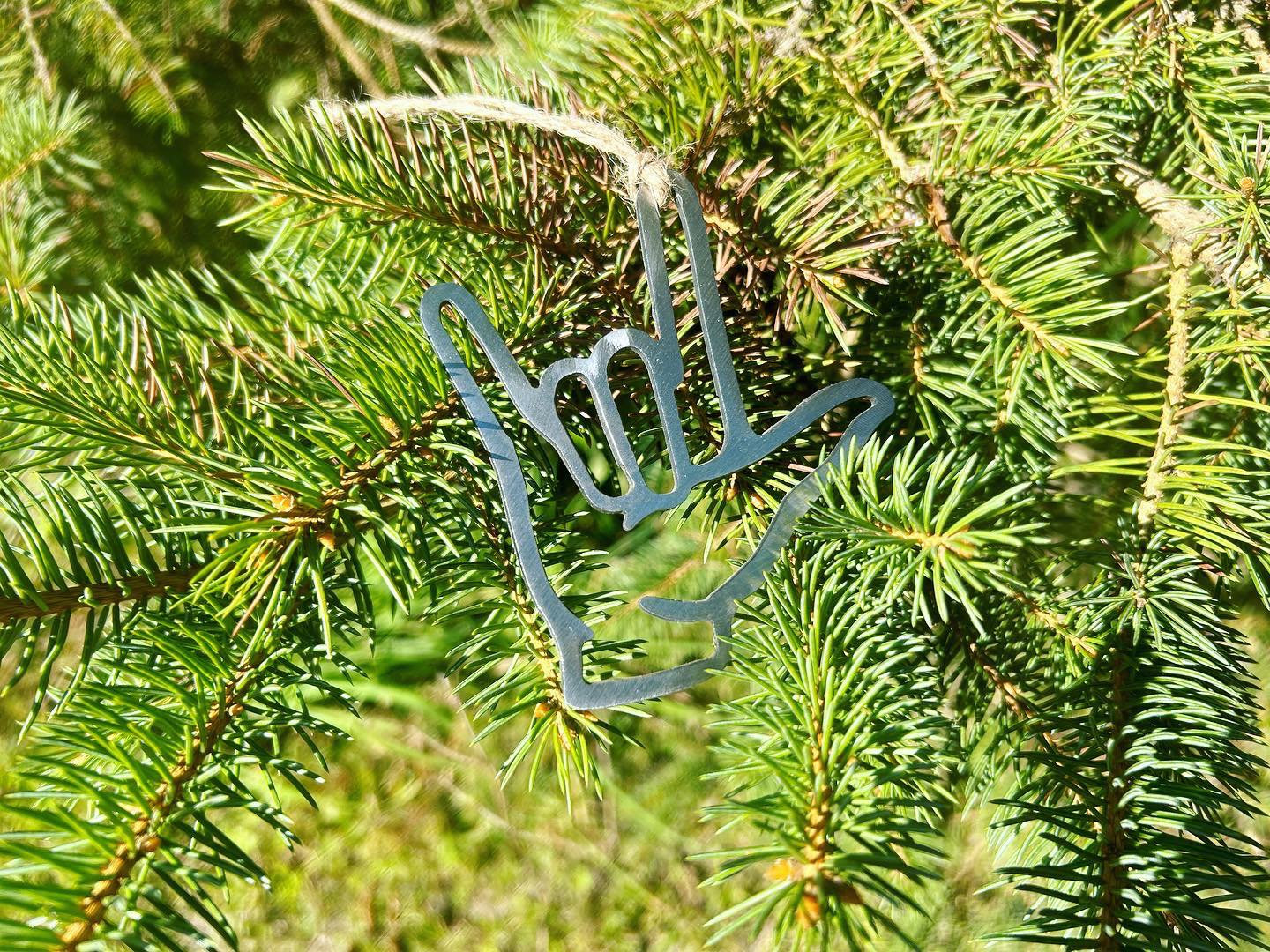 ASL I Love You Ornament - ASL Gift - I Love You Gift