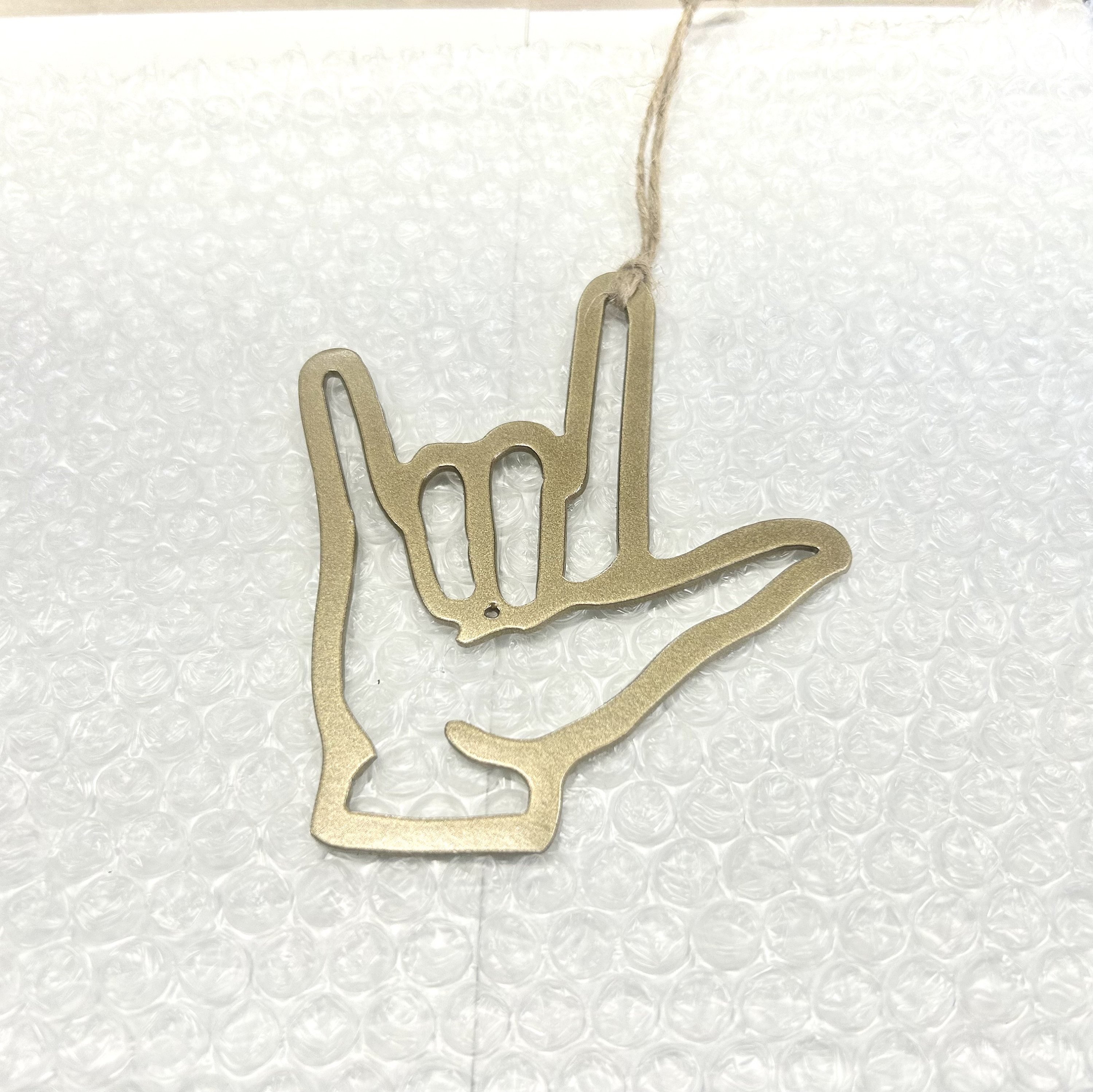 ASL I Love You Ornament - ASL Gift - I Love You Gift