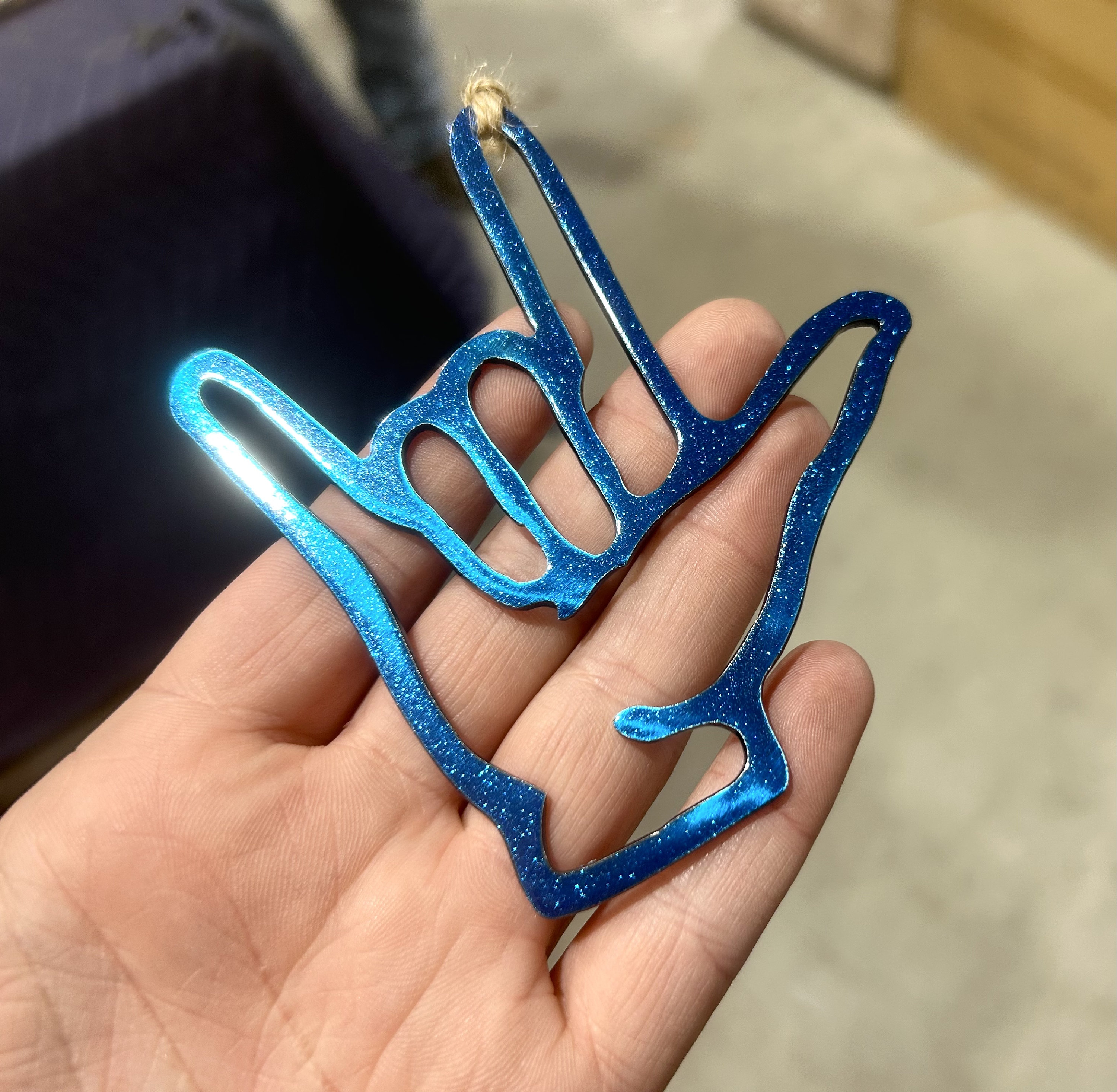 ASL I Love You Ornament - ASL Gift - I Love You Gift