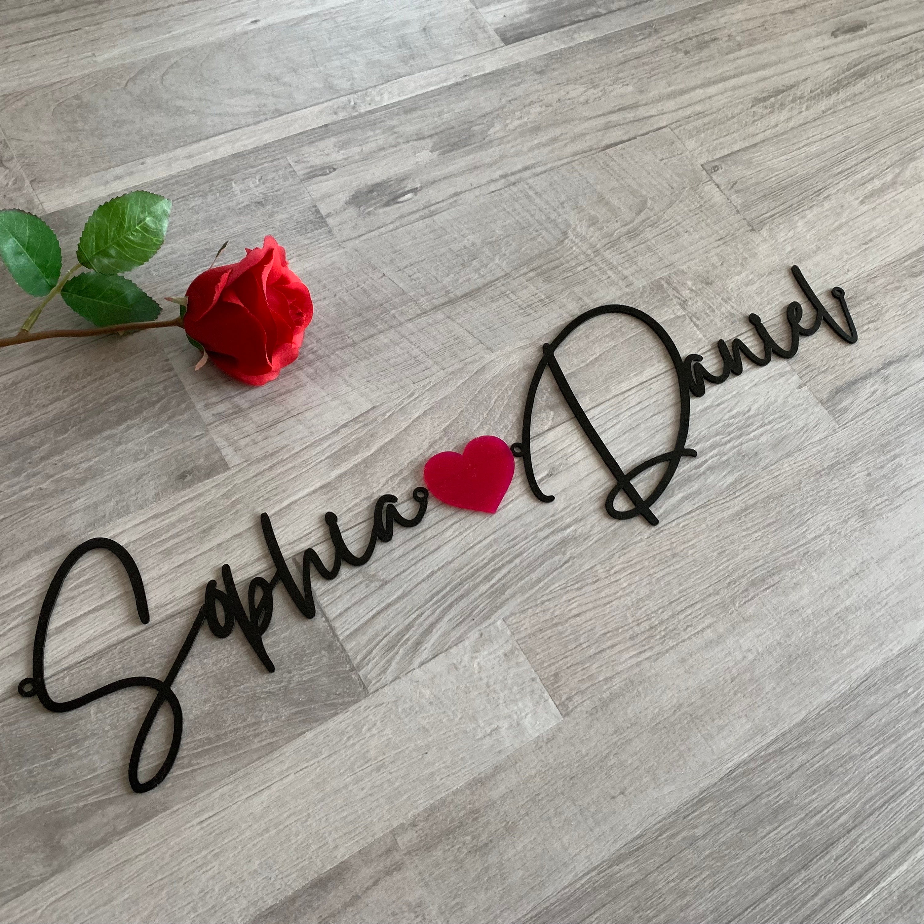 Personalized Metal Words Custom Design