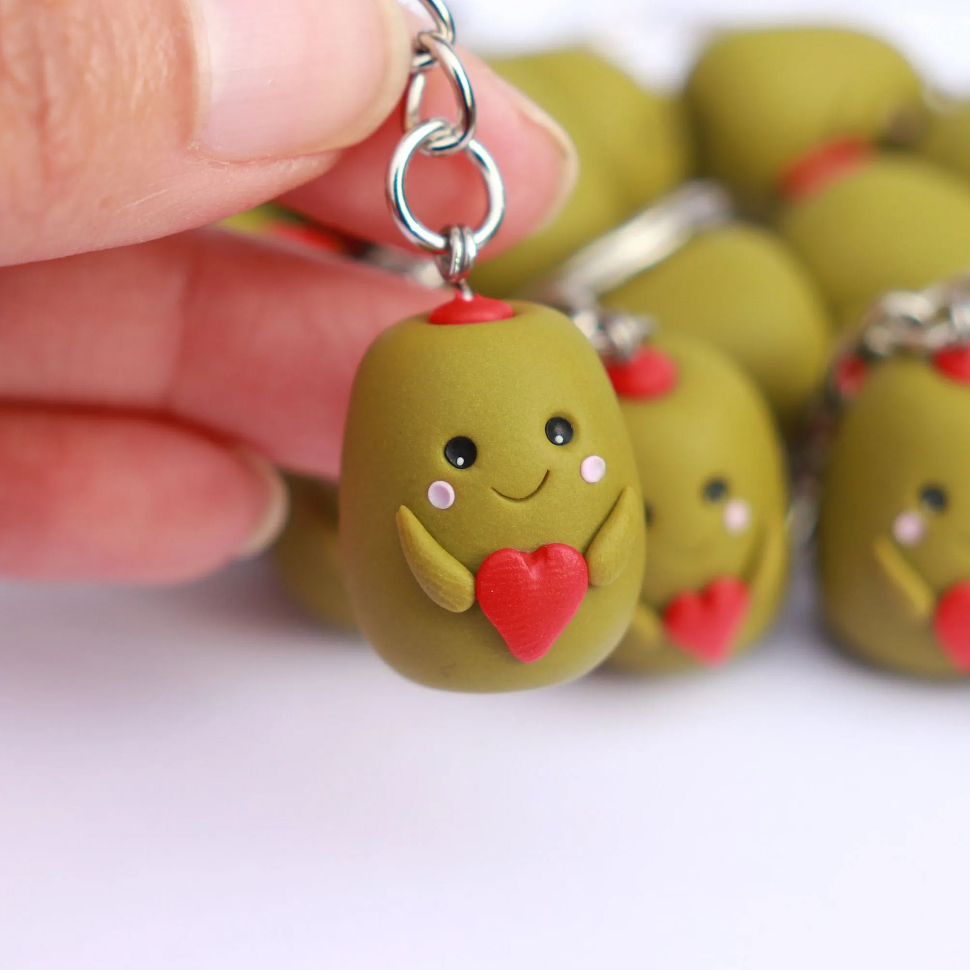 Olive Couple Keychain