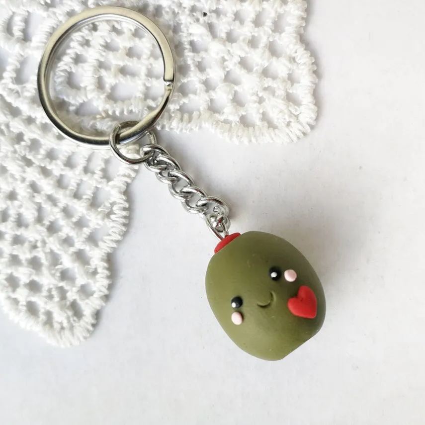 🌲2024 Christmas Hot Sale🔥Kawaii Olive Keychain Olive You