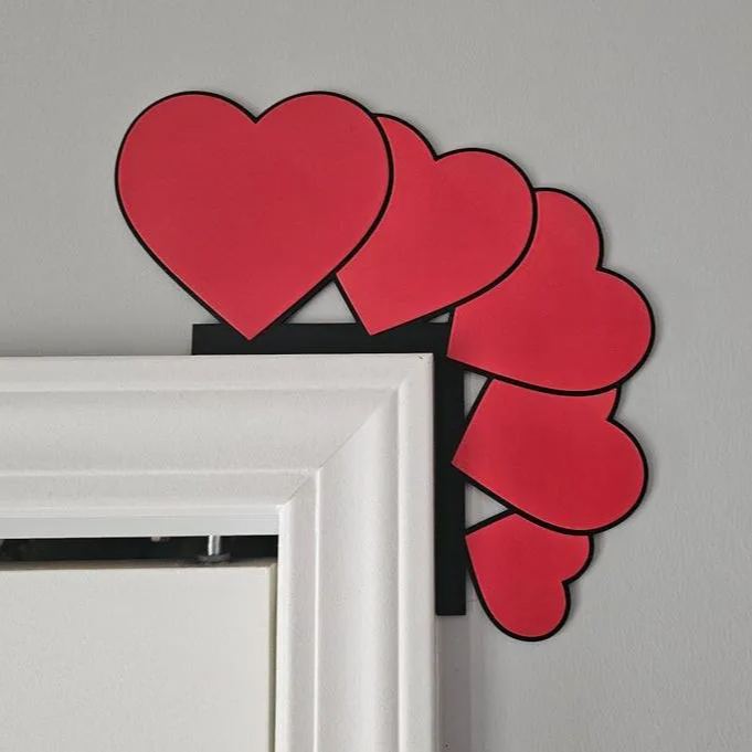 Romantic Falling Hearts Door Frame Decoration