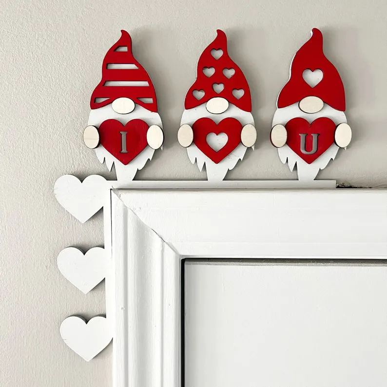 Romantic Falling Hearts Door Frame Decoration