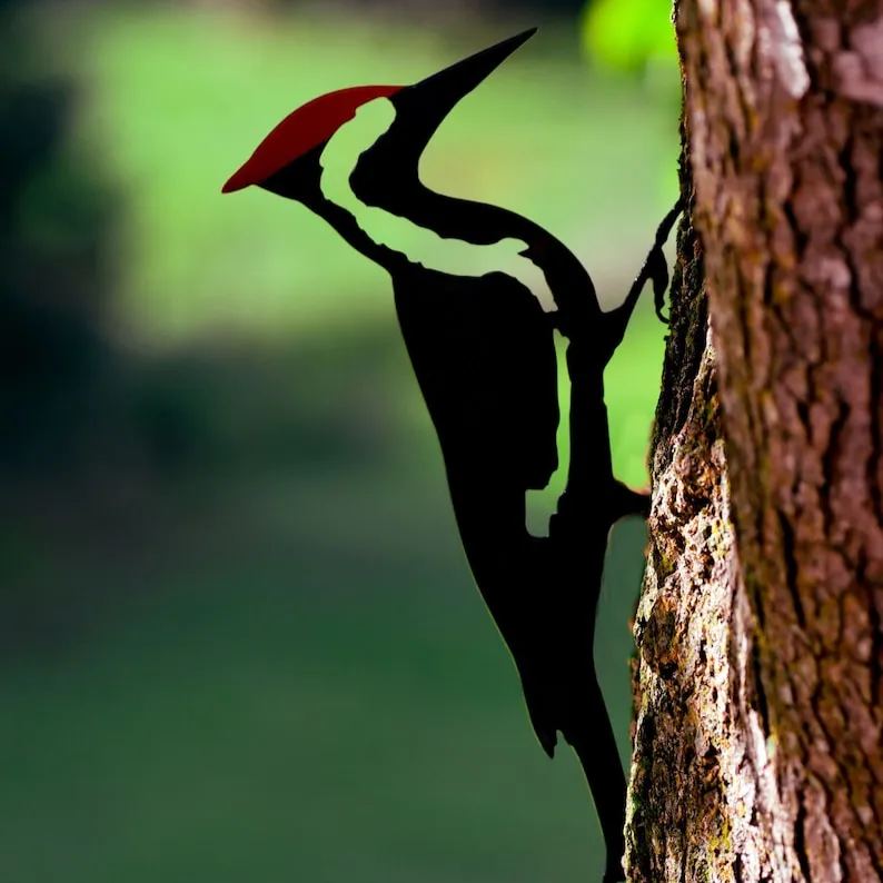 Metal Woodpecker Garden Decoration