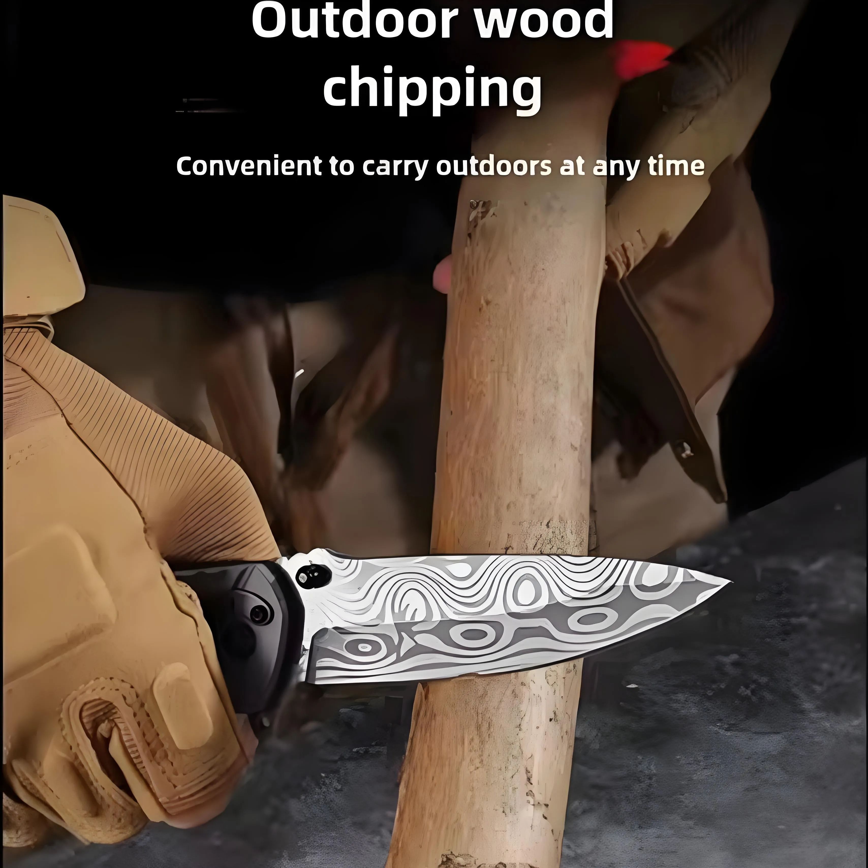 Damascus Steel Folding Utility Knife