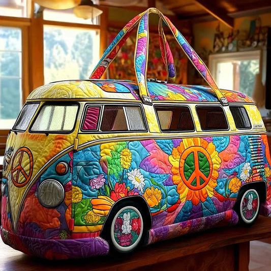 LAST DAY 50% OFF Hippie Van Quilted Duffle Bag