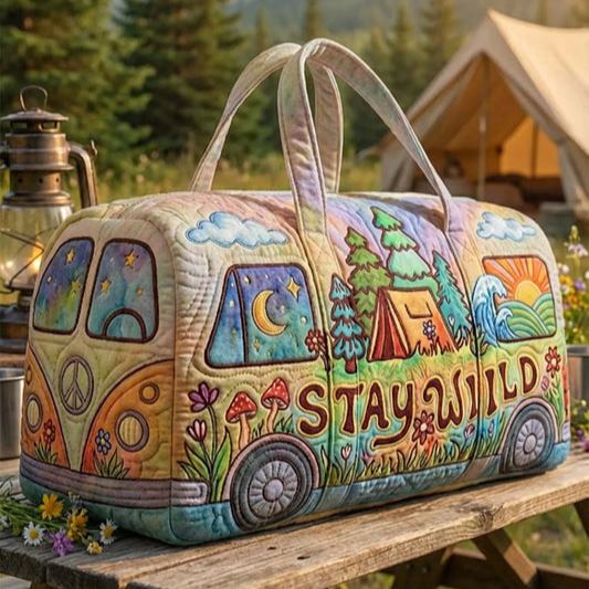 LAST DAY 50% OFF Hippie Van Quilted Duffle Bag