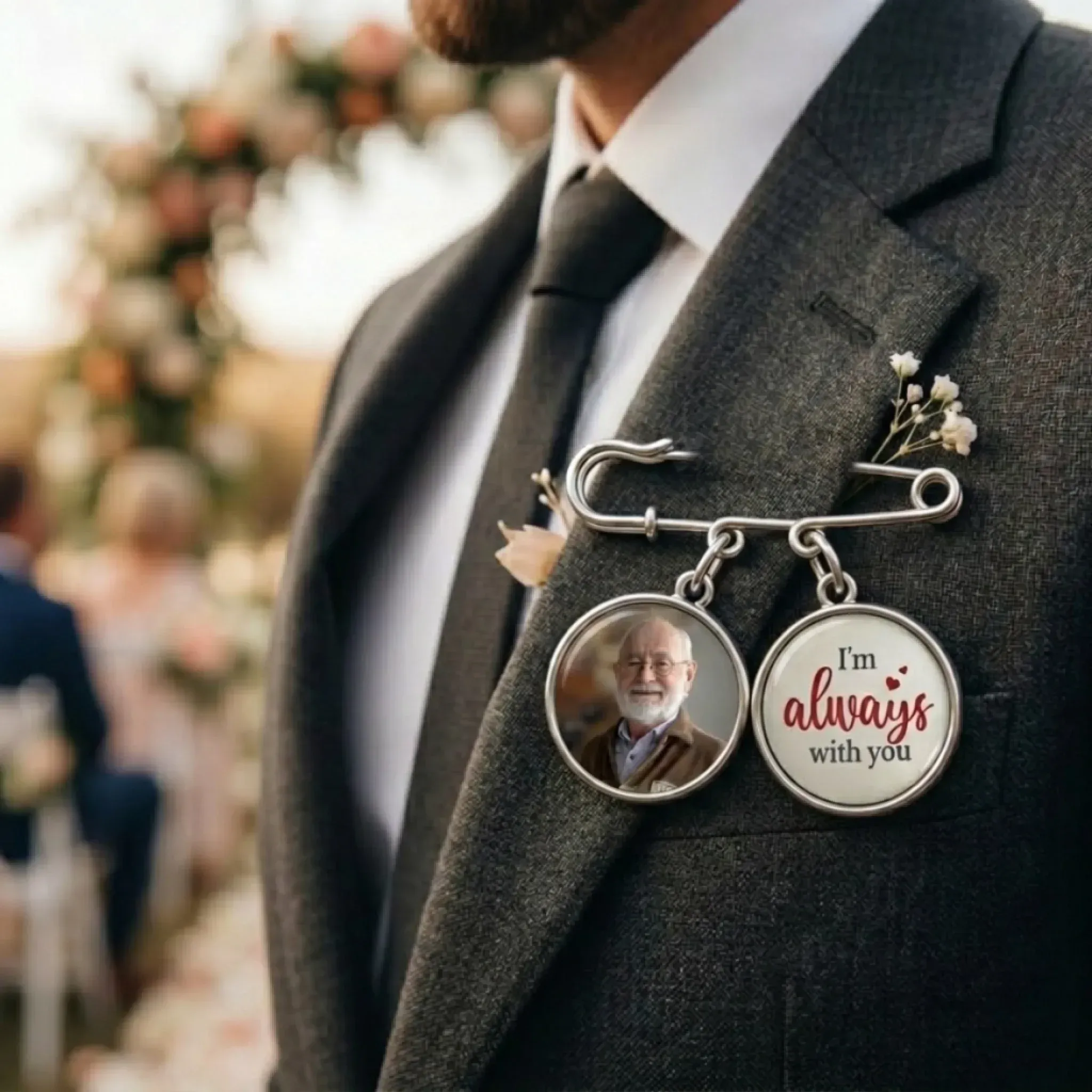 Custom Lapel Pin With Photo Charms