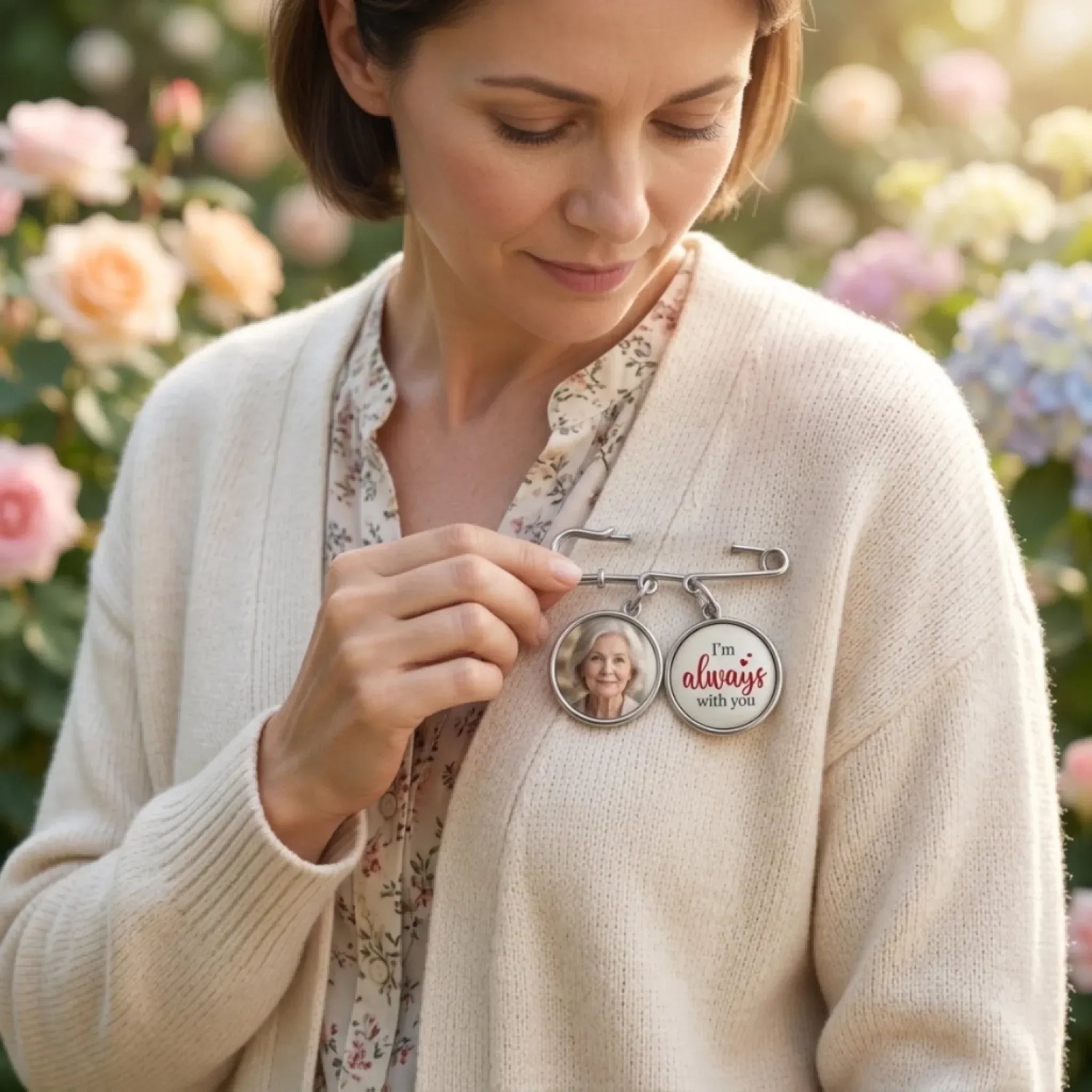 Custom Lapel Pin With Photo Charms