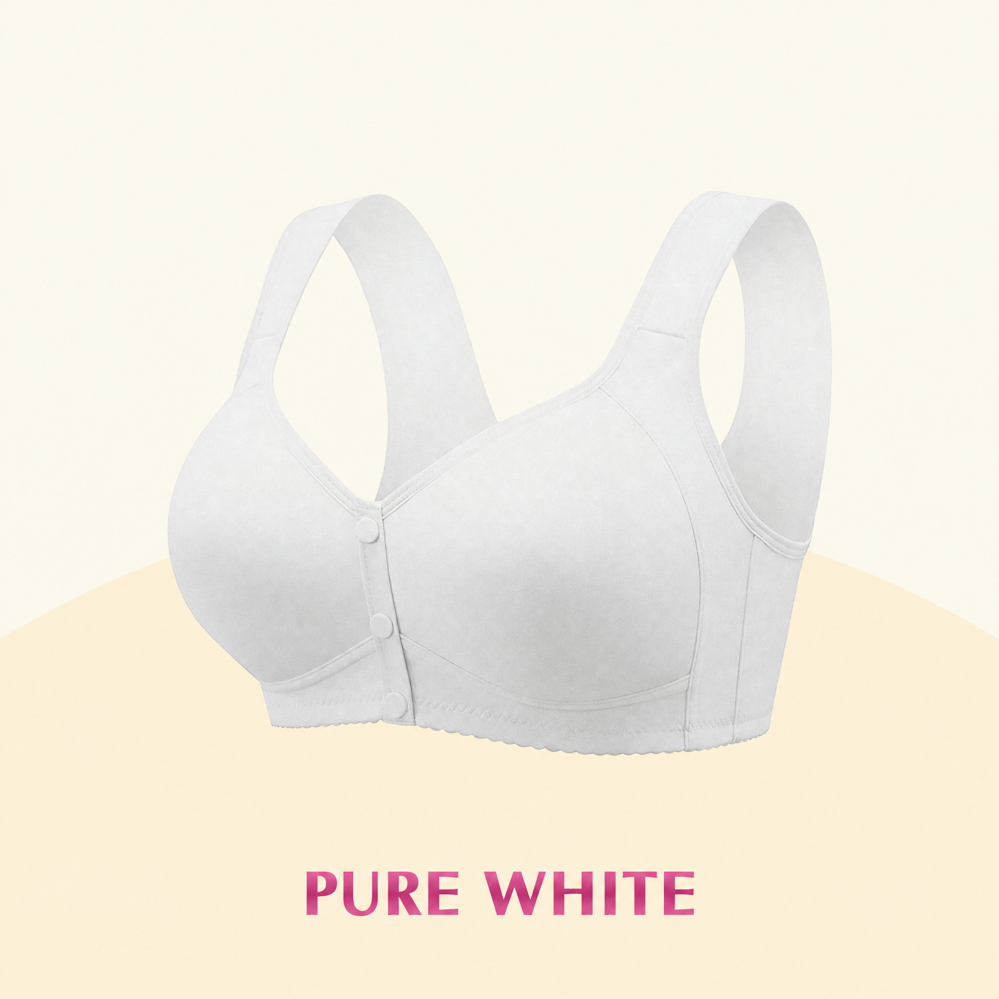 Plus Size Full Coverage Comfort Bra | Front Button Closure, No Wire, Easy On Easy Off