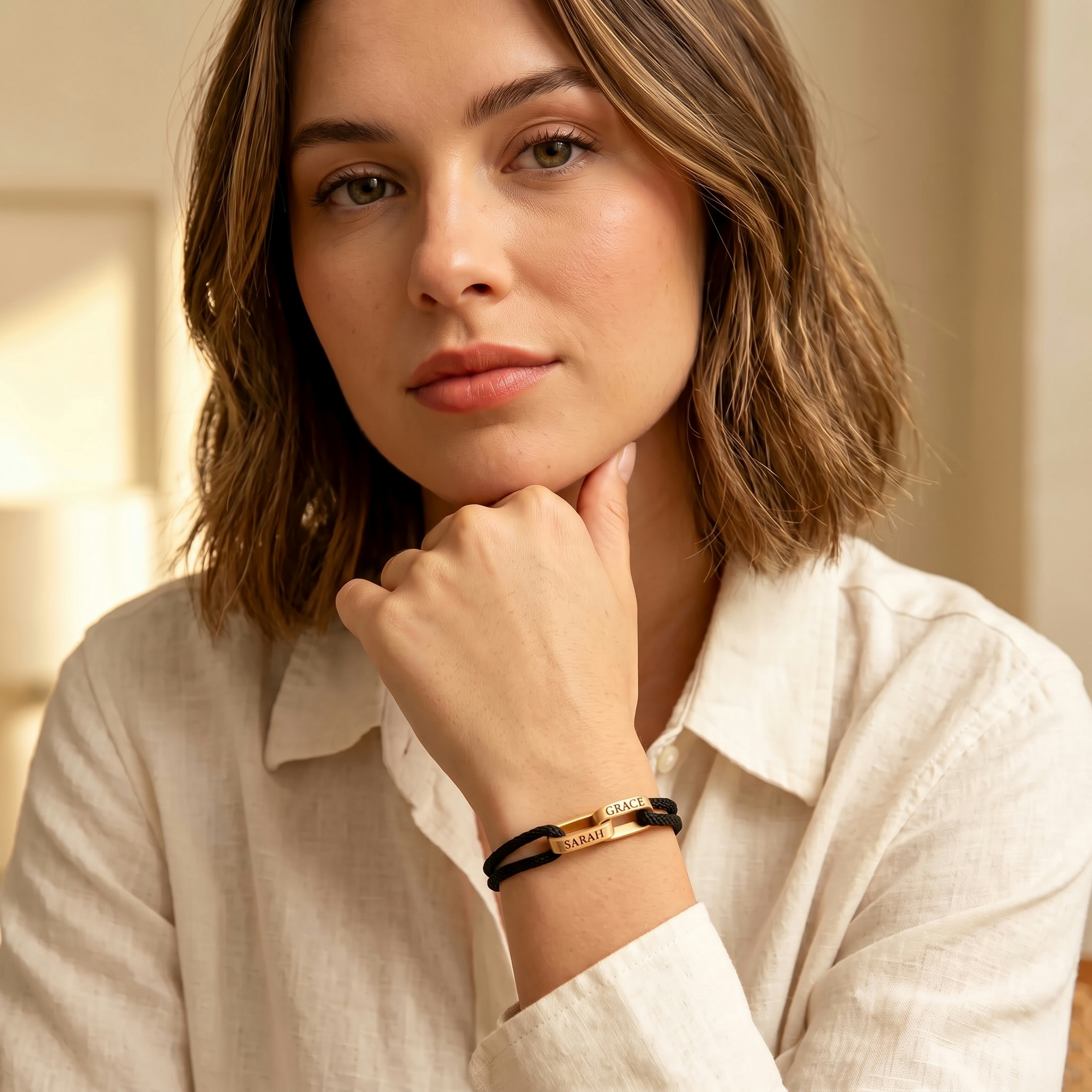 Mother And Daughter Connected By Heart Custom Name Bond Bracelet