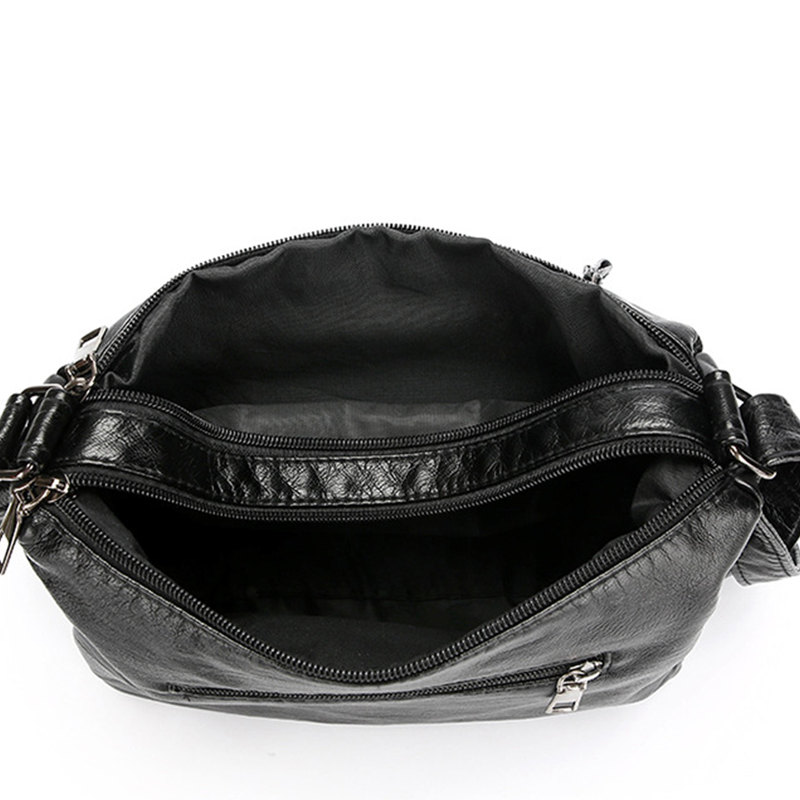 Women's Soft PU Crossbody Bag – Multiple Pockets for Perfect Organization