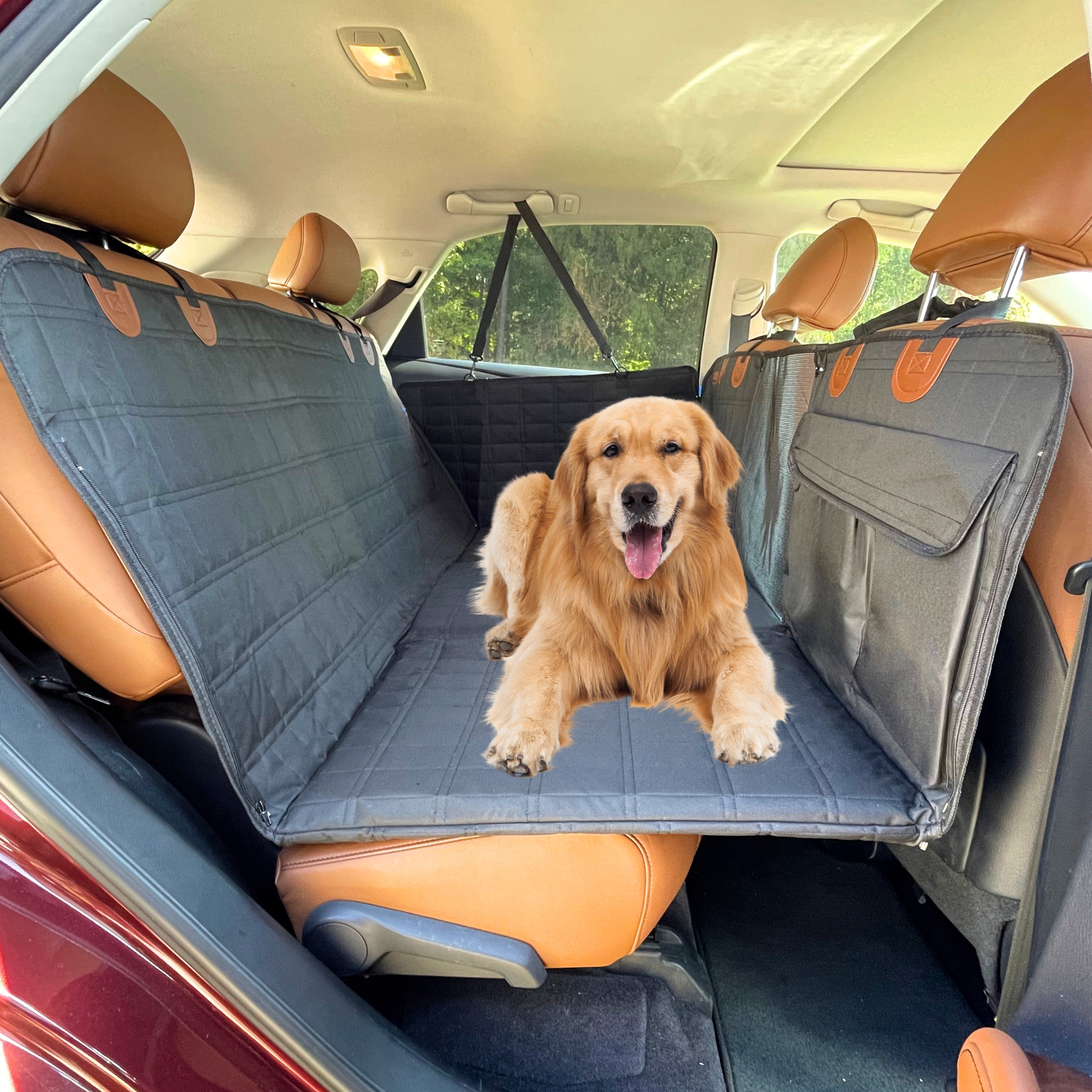 Backseat Extender for Dogs - Black with Door Covers